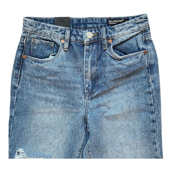 NWT Blank NYC The Howard Mid Rise Loose Fit Blue Jeans Women's Size 25 Straight - Picture 7 of 13